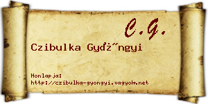 Czibulka Gyöngyi névjegykártya