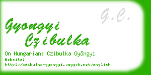 gyongyi czibulka business card