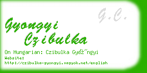gyongyi czibulka business card